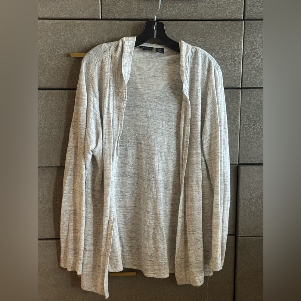 Tahari Gray Knit Cardigan